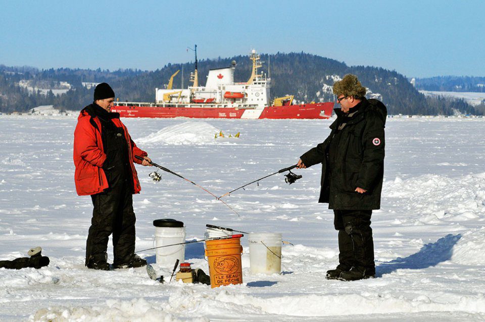 3. Ice fishing